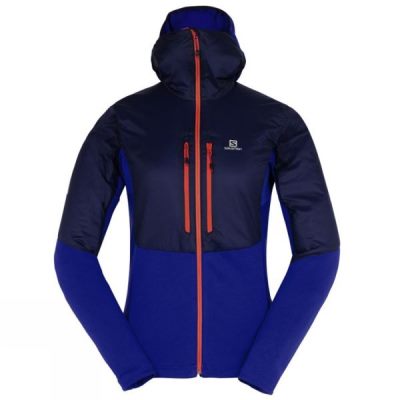 Sudadera Con Capucha Salomon Drifter Air Mid Mujer - Moradas / Azul Marino - Chile RAK061543